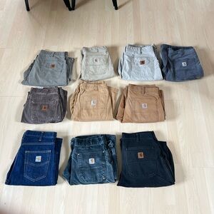 10 pairs of Carhartt pants